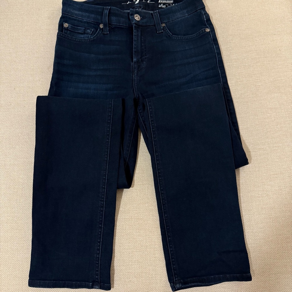 7 for all Mankind Dark Wash Kimmie Straight Leg Jeans Size 26